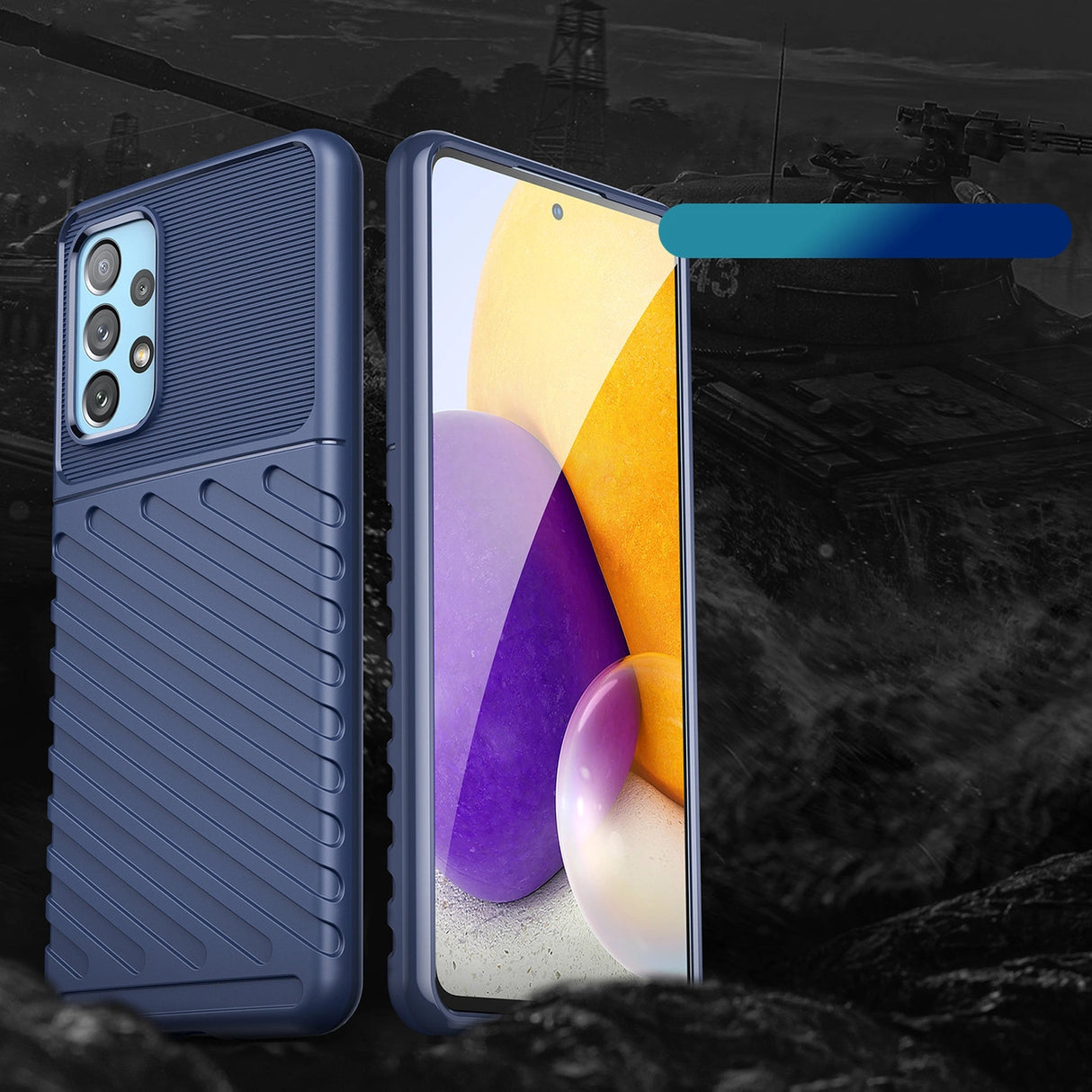 Thunder Case fleksible pansrede cover til Samsung Galaxy A73 blå