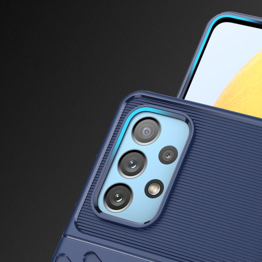 Thunder Case fleksibelt pansret cover til Samsung Galaxy A73 blå