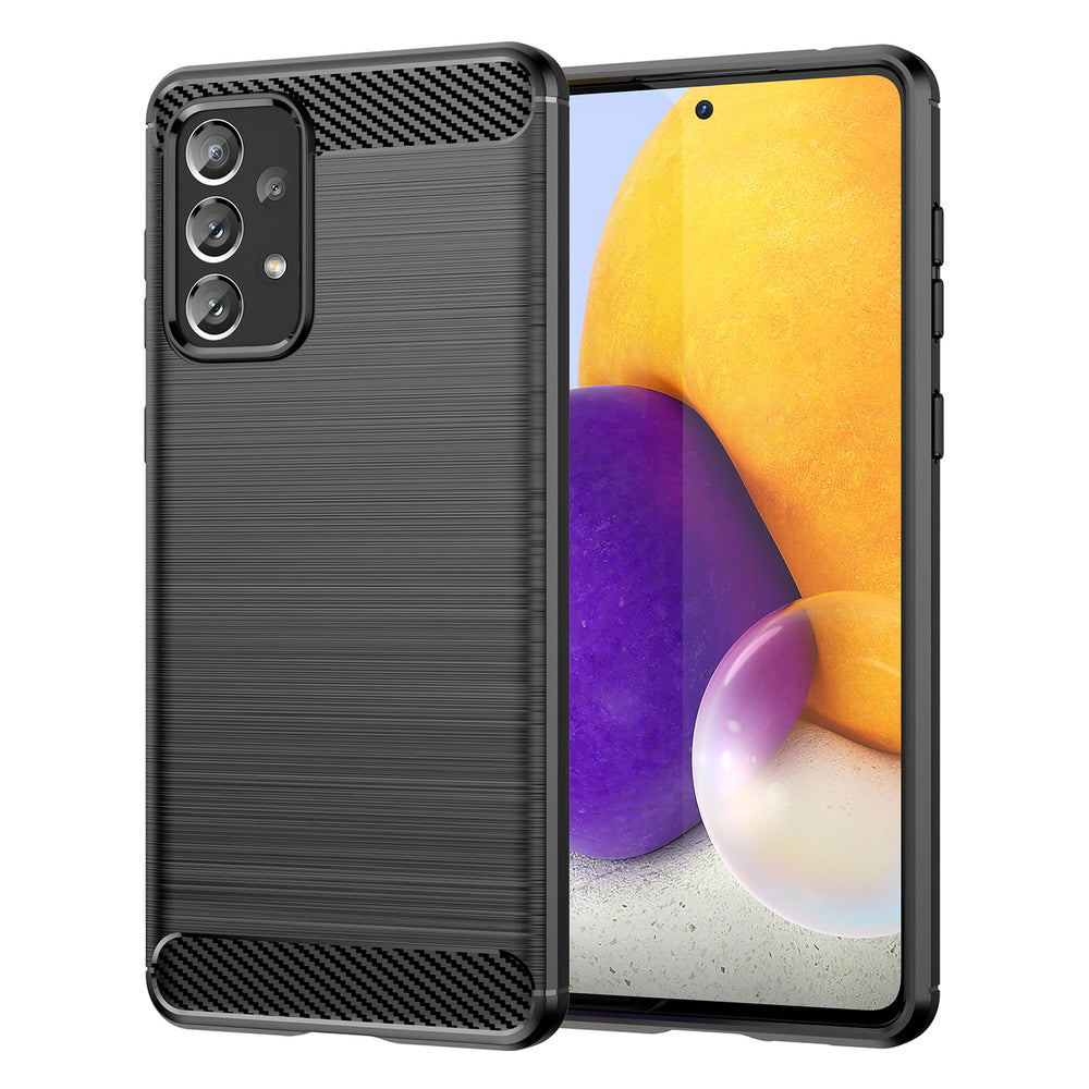 Carbon Case Fleksibel TPU-omslag til Samsung Galaxy A73 sort