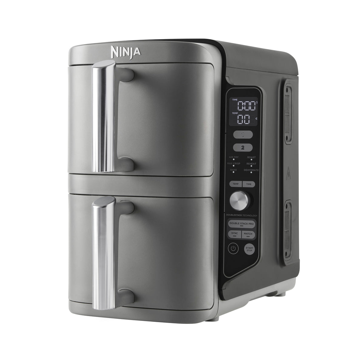 Ninja SL400EU frituregryde Dobbelt 9,5 L 2470 W Varmluftsteger Sort, Grå
