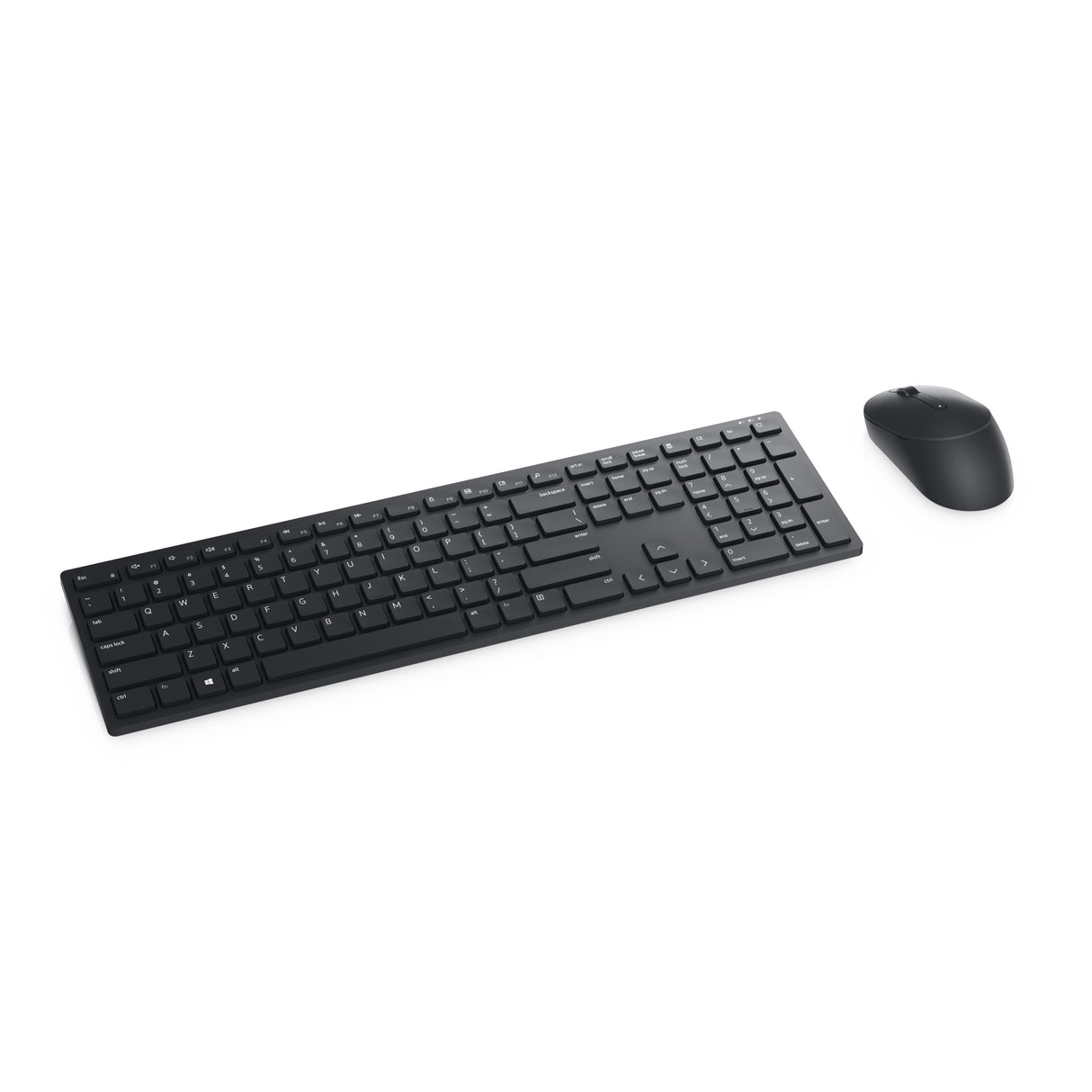 DELL KM5221W tastatur Mus inkluderet Kontor RF trådløst QWERTY Nordisk Sort