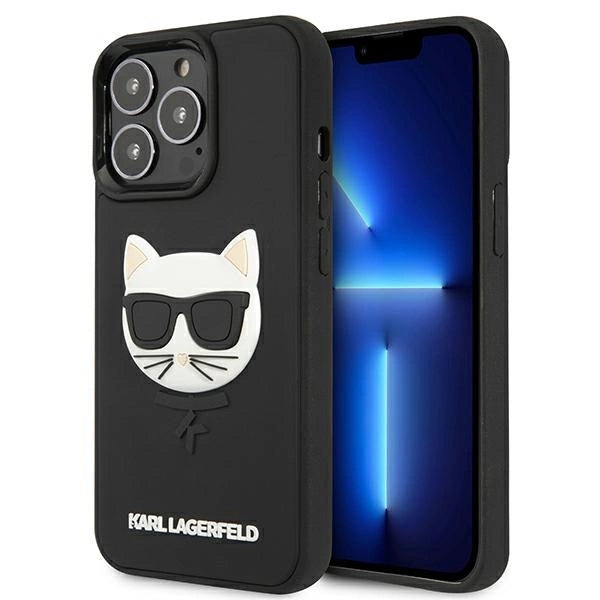 Karl Lagerfeld 3D Rubber Choupette Case for iPhone 13 Pro / iPhone 13 - Black