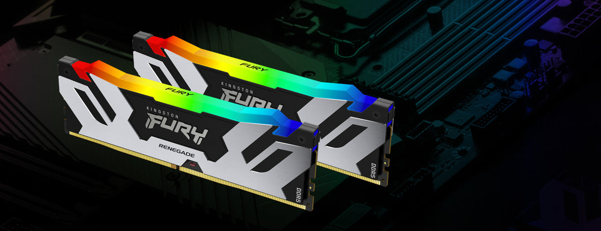 Kingston Technology FURY 32 GB 6400 MT/s DDR5 CL32 DIMM (sæt med 2) Renegade RGB