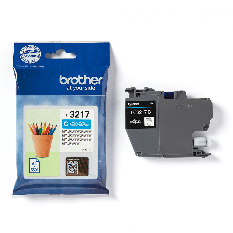 Brother LC3217C blækpatron 1 stk Original Blå