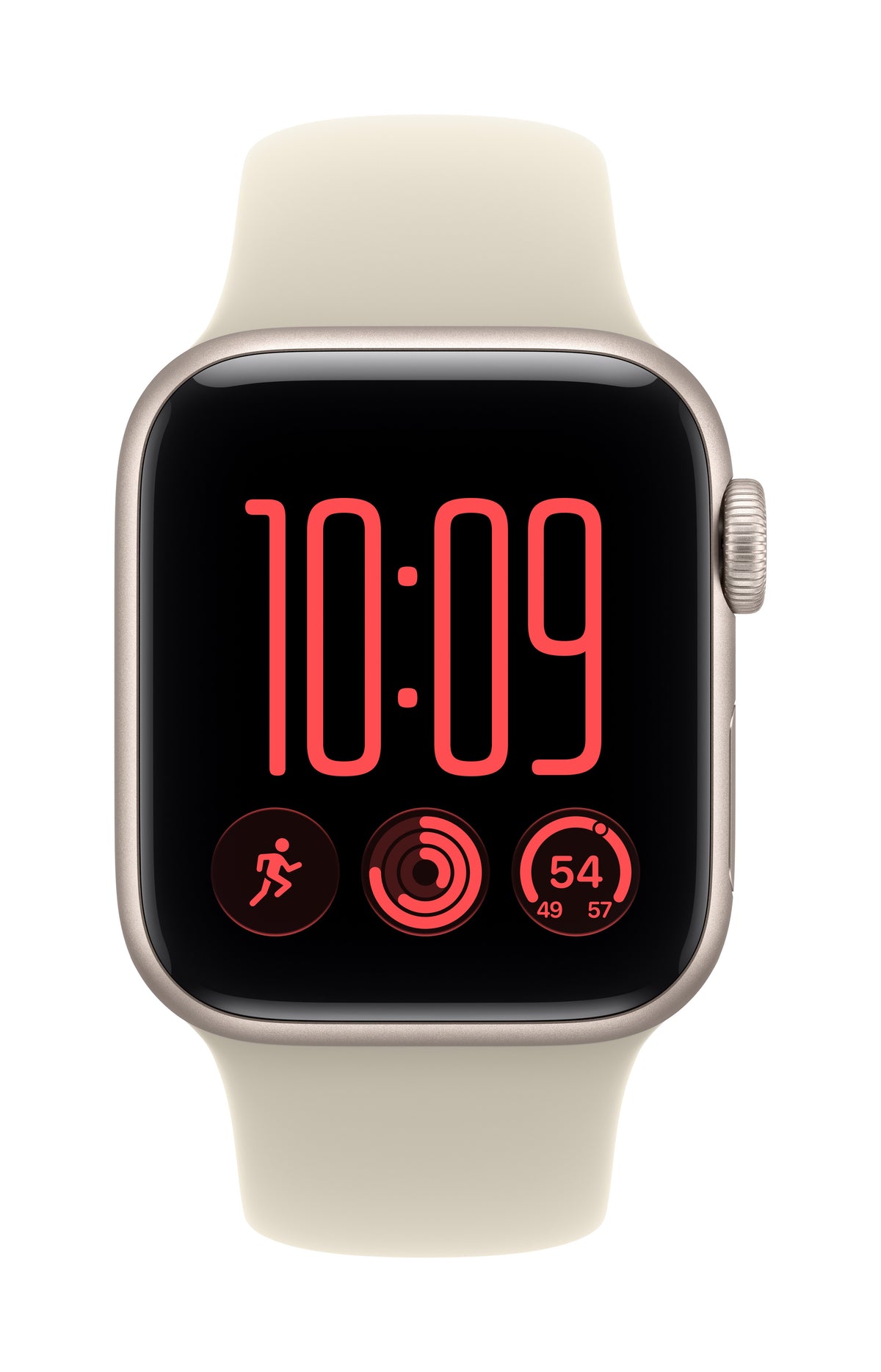 Apple Watch SE 3 GPS 40mm Starlight Aluminium Case with Sand Sport Band - M/L