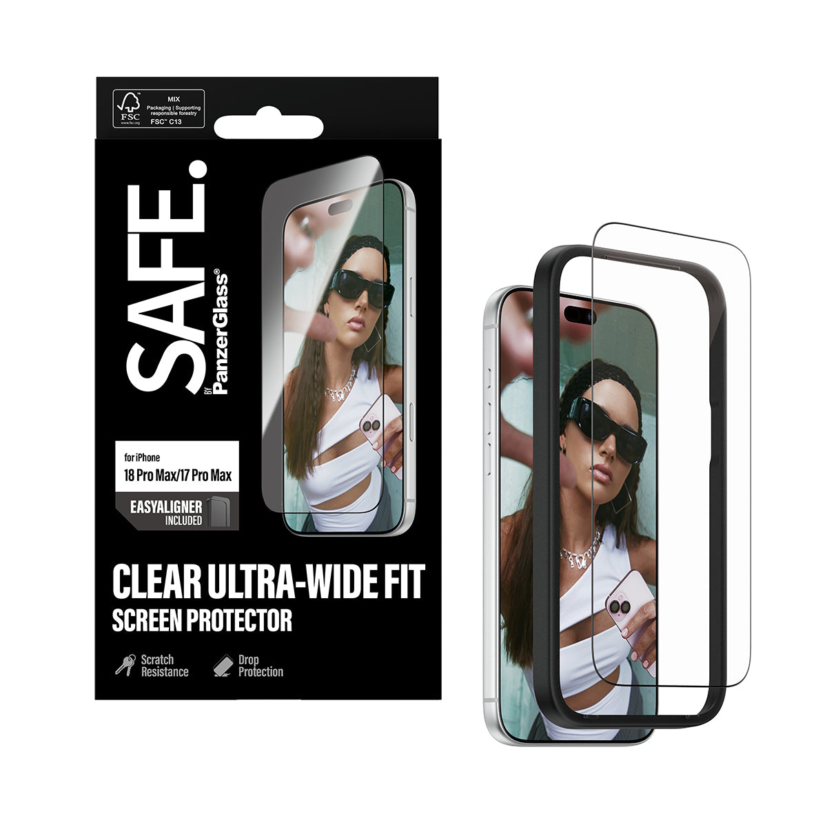 SAFE. by PanzerGlass Skærmbeskytter til iPhone 18 Pro Max