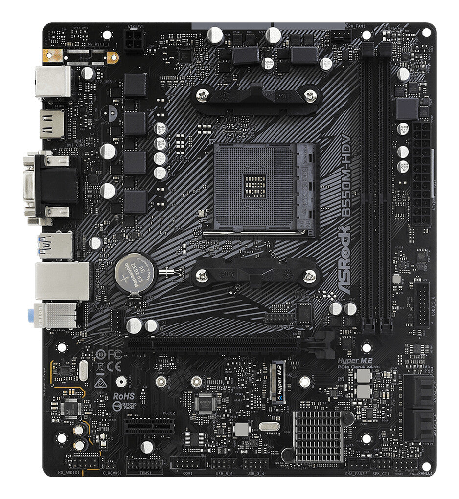 Asrock B550M-HDV AMD B550 Stik AM4 micro ATX