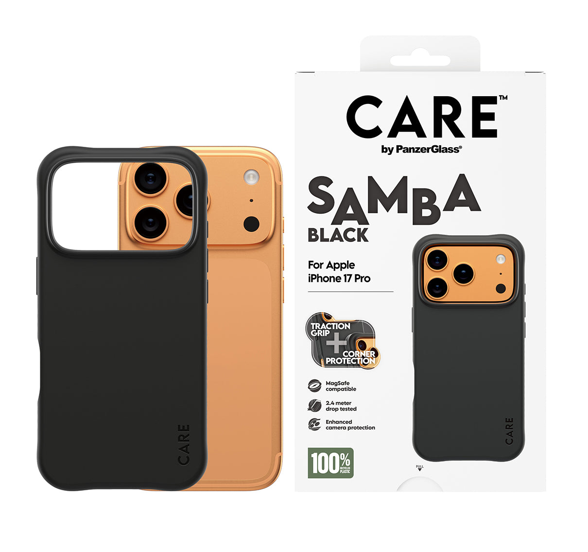 PanzerGlass CARE by ® Fashionable Case Samba Sort m. MagSafe iPhone 17 Pro