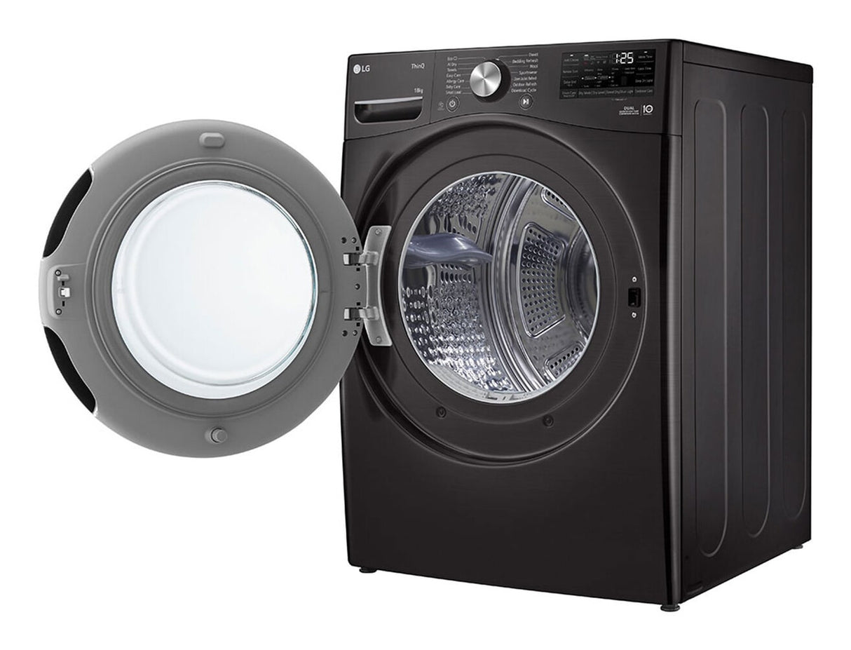 LG RH18U8JVCW tørretumbler Fritstående Front-læsning 18 kg Sort