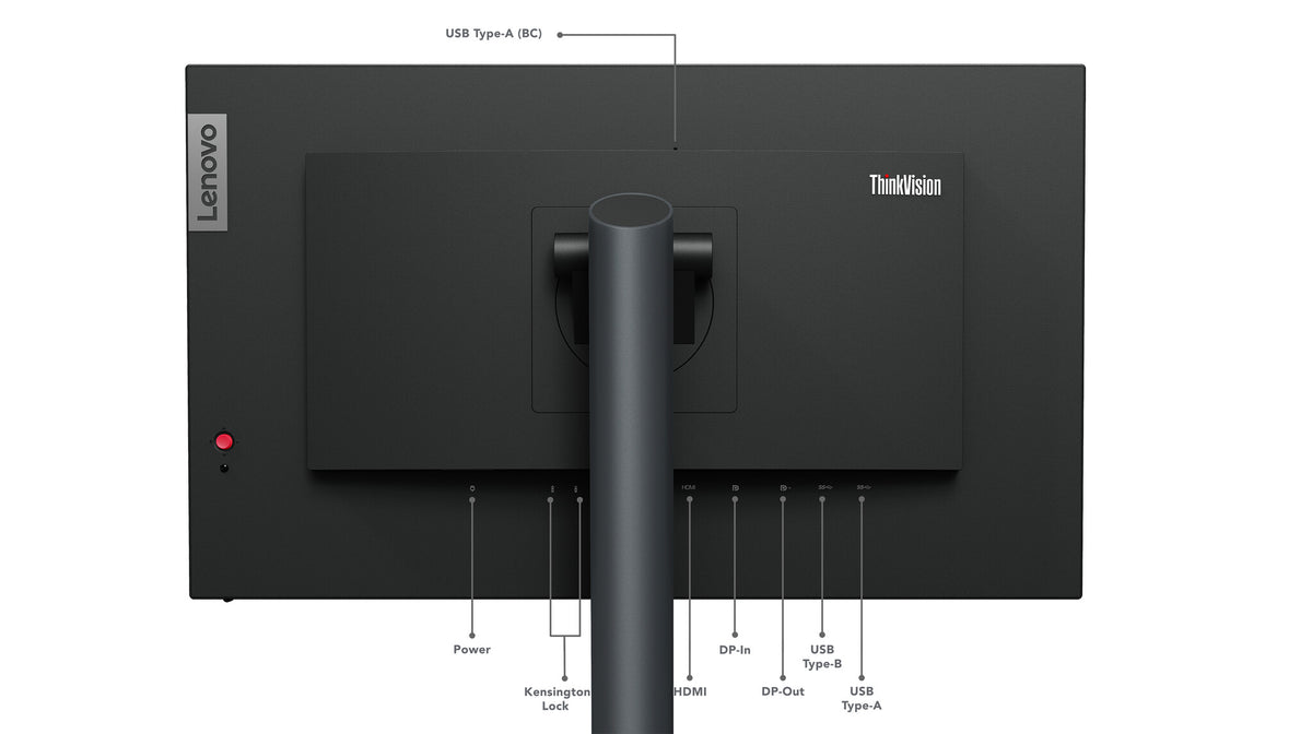 Lenovo ThinkVision P24q-30 computerskærm 60,5 cm (23.8") 2560 x 1440 pixel Quad HD LED Sort