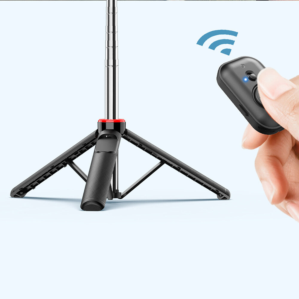 Wozinsky Selfie-stang WC1Y3S teleskopisk stativ 1,3m med telefonholder - sort