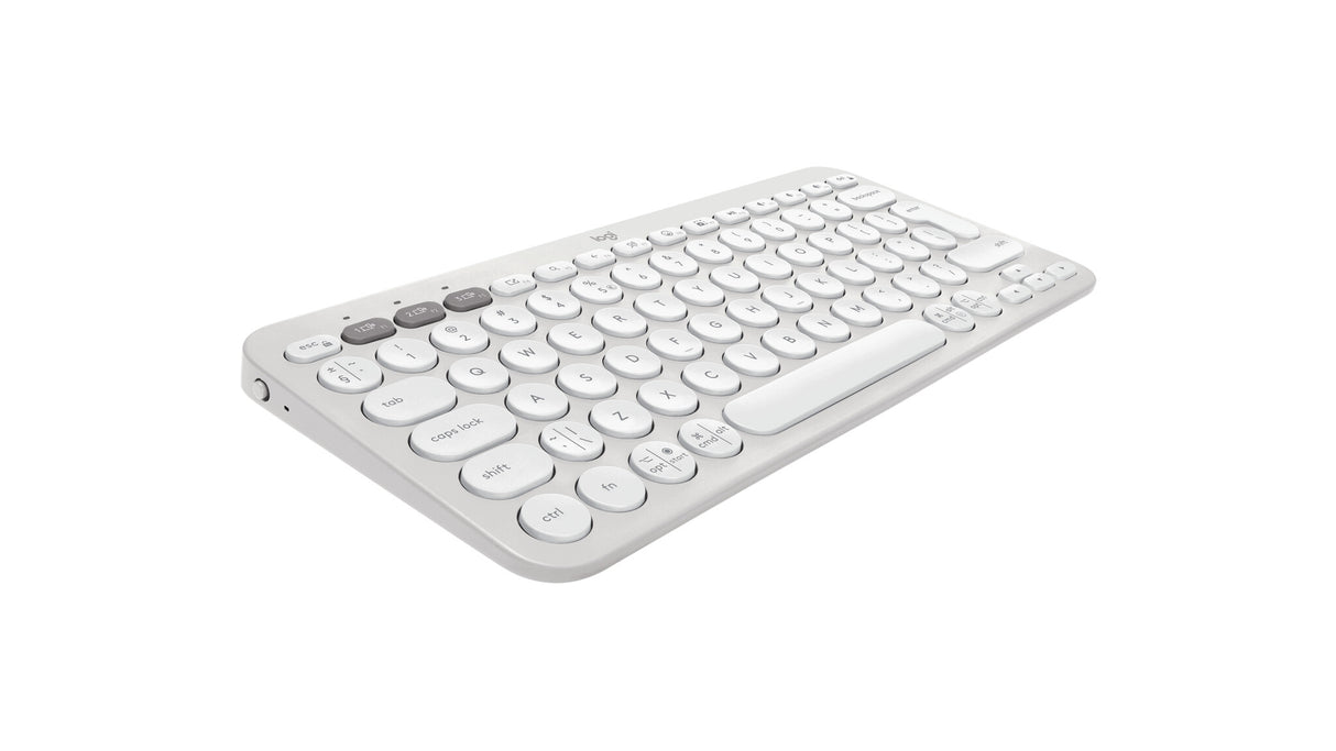 Logitech 920-012240 tastatur Mus inkluderet Universel RF trådløs + Bluetooth QWERTY US International Hvid