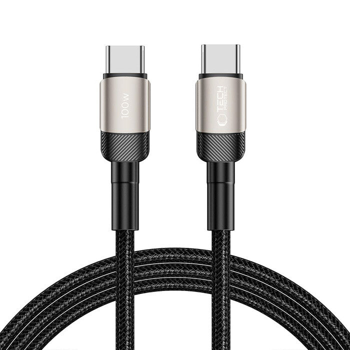 Tech-Protect 5906203690640 USB-kabel 2 m USB C 3 x USB C 480 Gbit/sek. 100 W Titanium