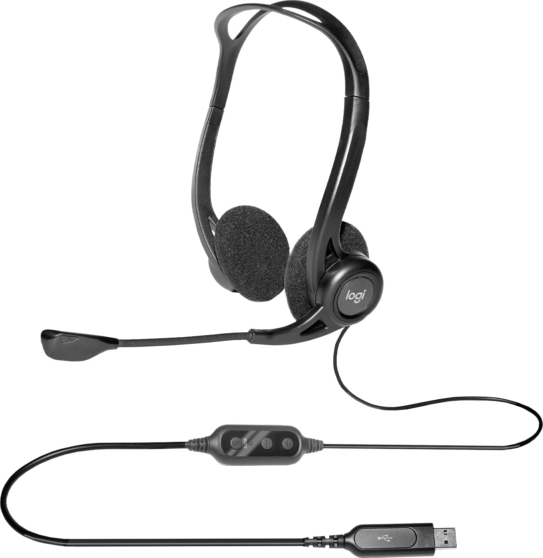 Logitech PC Headset 960 USB Kablet Høretelefoner