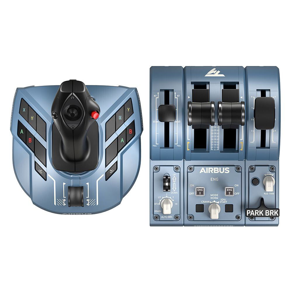 Thrustmaster TCA Captain Pack X Airbus Edition Sort, Blå USB Joystick + håndtag til motorstyring Analog/digital PC, Xbox Series S, Xbox Series X