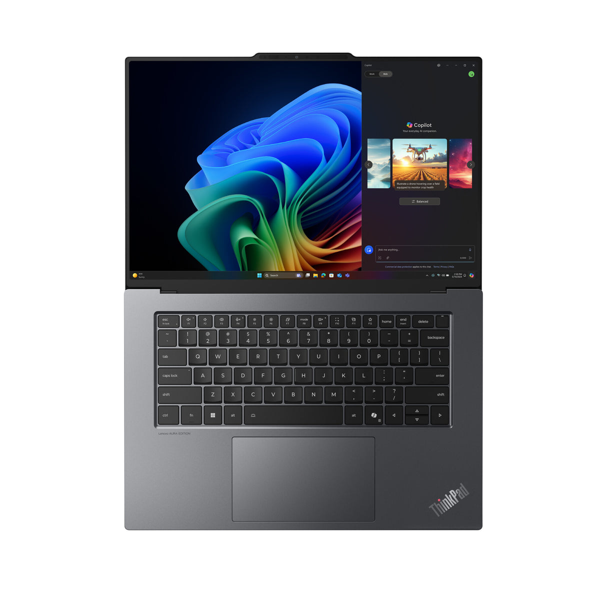 Lenovo ThinkPad X9-15 Gen 1 Aura Edition Copilot+ PC Intel Core Ultra 7 258V Laptop 38,9 cm (15.3") Berøringsskærm 2.8K 32 GB LPDDR5x-SDRAM 1 TB SSD Wi-Fi 7 (802.11be) Windows 11 Pro Nordisk Grå