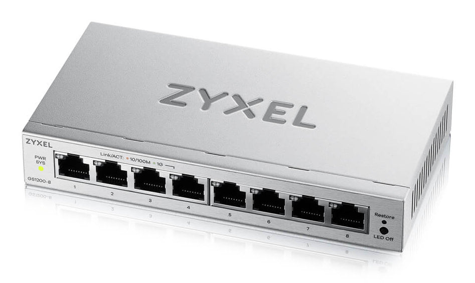 Zyxel GS1200 Series GS1200-8 Switch 8-porte Gigabit Ethernet