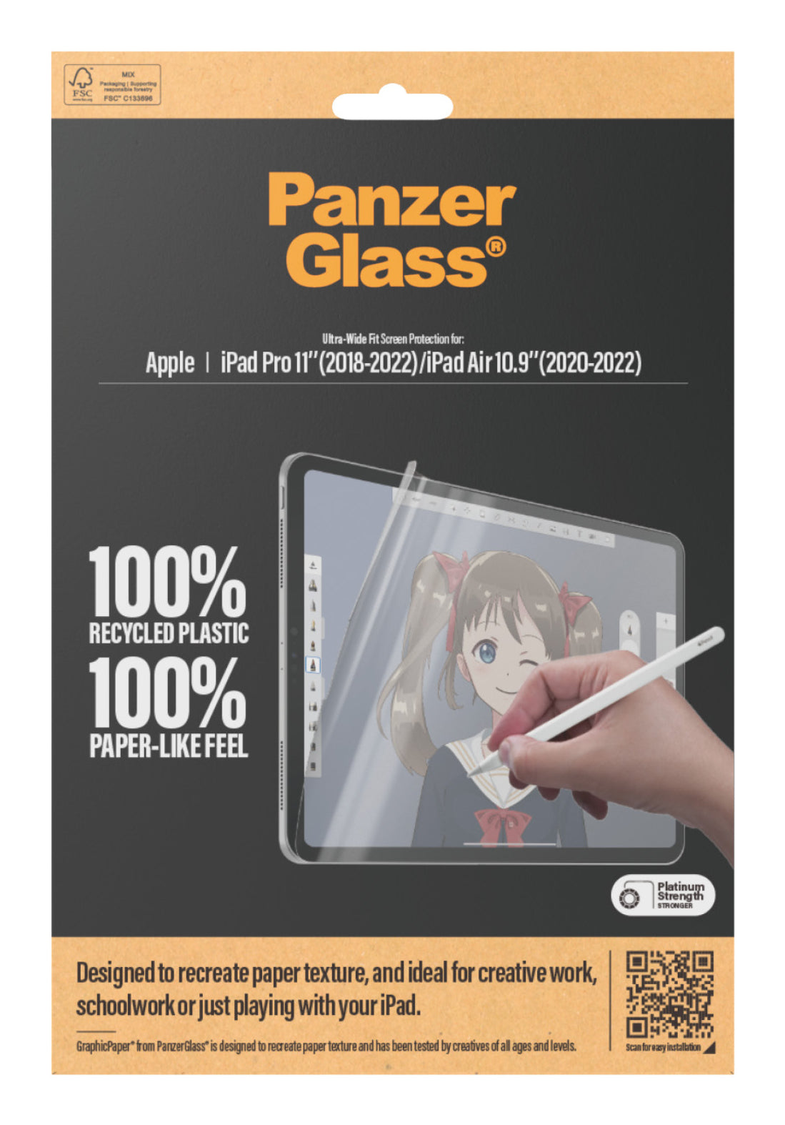PanzerGlass - skærmbeskytter for tablet - ultrabred pasform