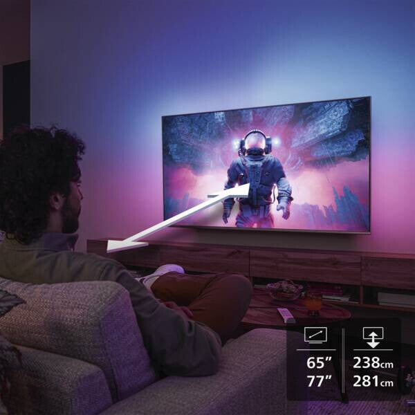 Philips Ambilight 65OLED951/12 TV 165,1 cm (65") 4K Ultra HD Smart TV Wi-Fi Sort