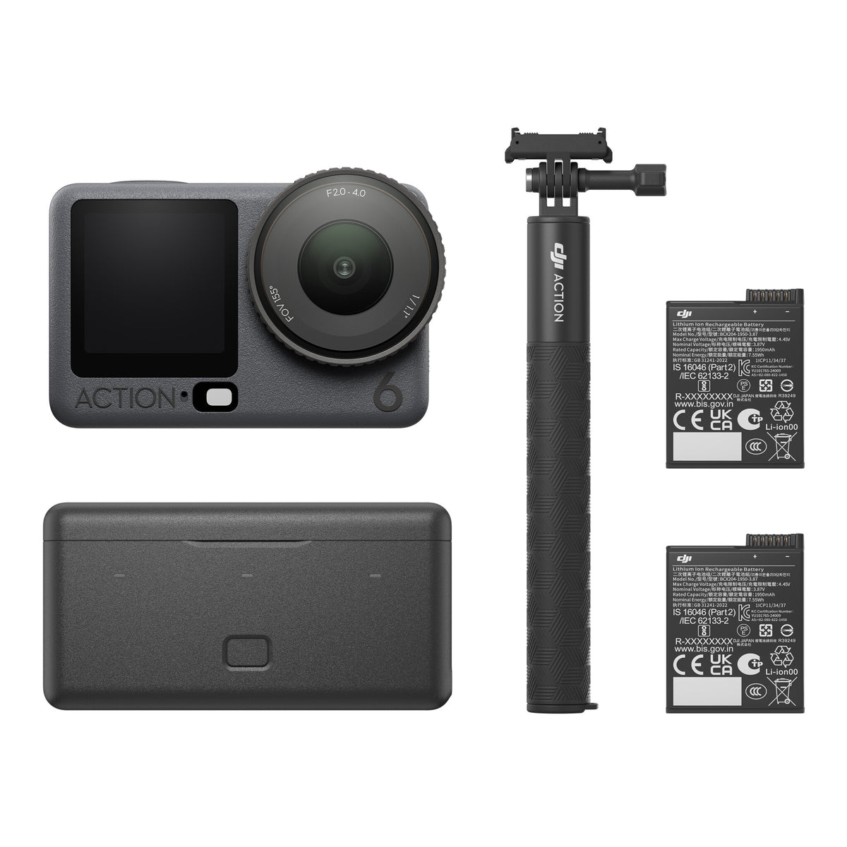 DJI Osmo Action 6 Adventure Combo action sports camera 38 MP 4K Ultra HD CMOS 25.4 / 1.1 mm (1 / 1.1") Wi-Fi 149 g