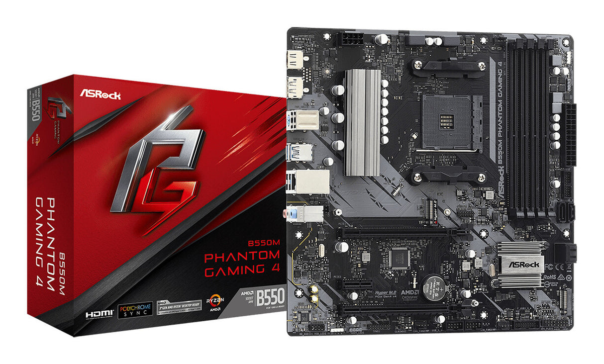 Asrock B550M Phantom Gaming 4 AMD B550 Stik AM4 micro ATX