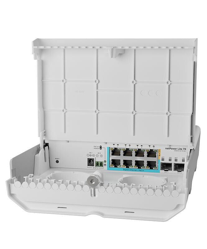Mikrotik netPower Lite 7R Gigabit Ethernet (10/100/1000) Strøm over Ethernet (PoE) Hvid