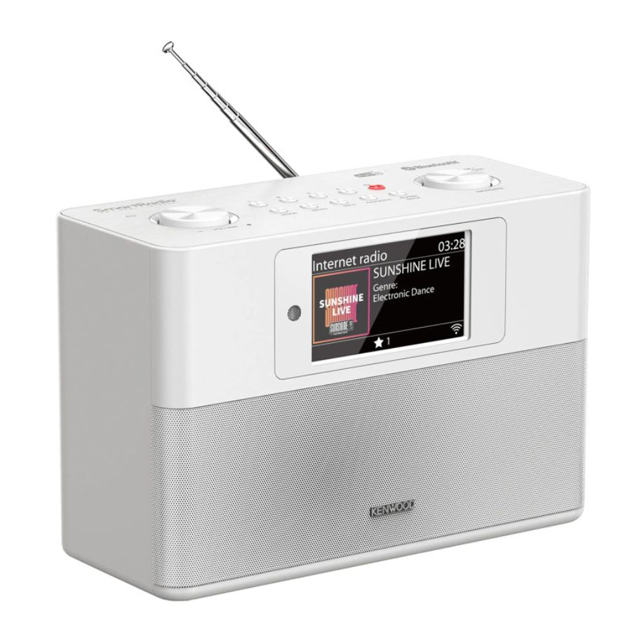 Kenwood CR-ST200S-W Smart Compact Radio - hvid
