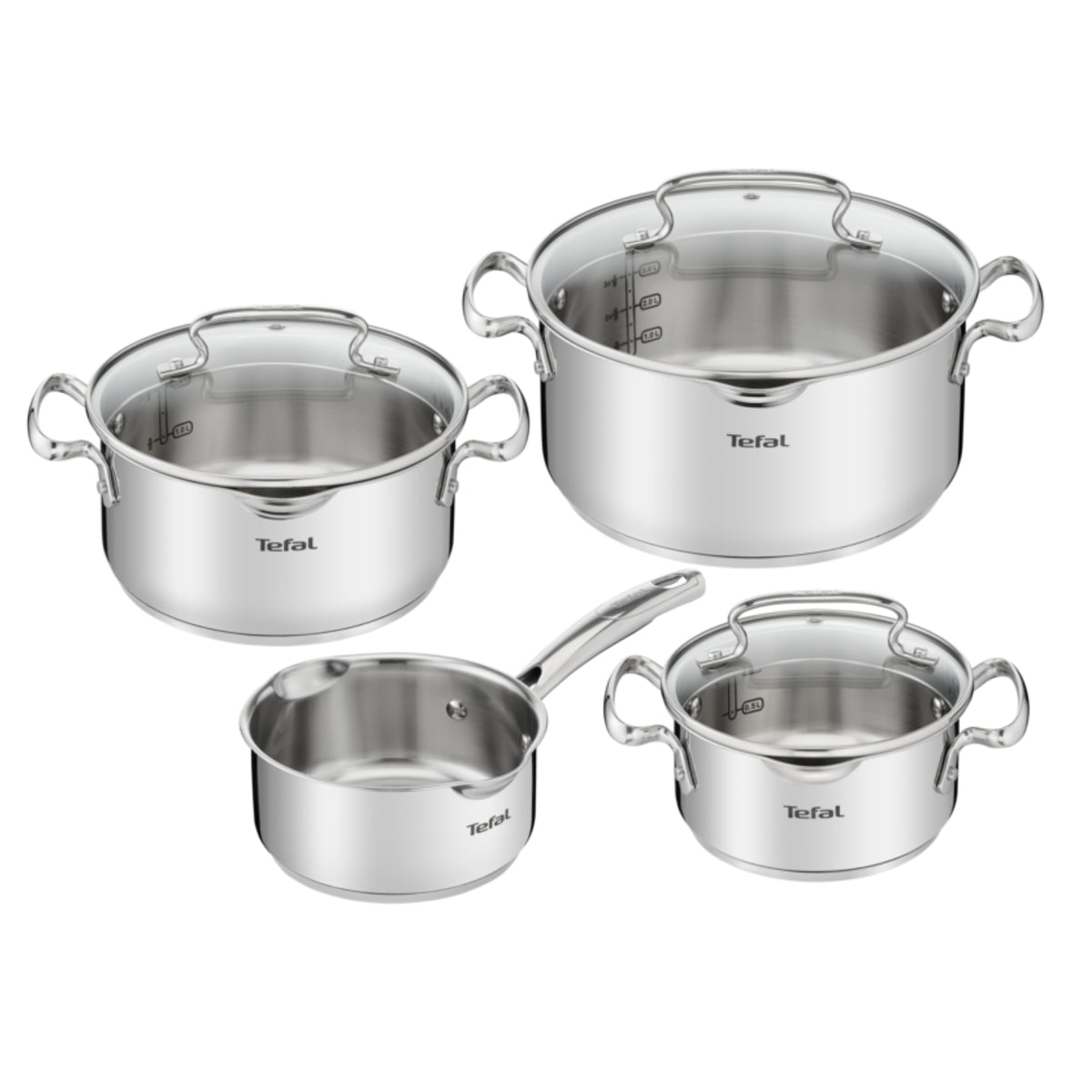 Tefal Duetto+ G719S734 Madlavningssæt Sølv Transparent