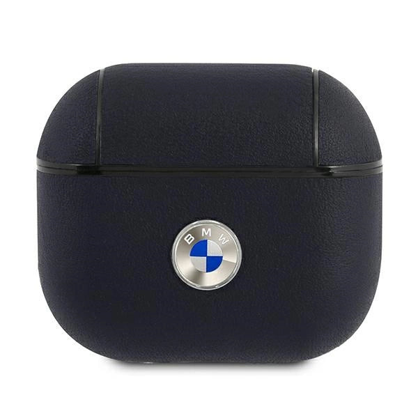 BMW BMA3SSLNA AirPods 3 cover granatowy/navy Geniune læder sølv logo