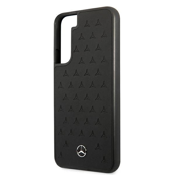 Mercedes Leather Stars Pattern Case for Samsung Galaxy S22+ - Black