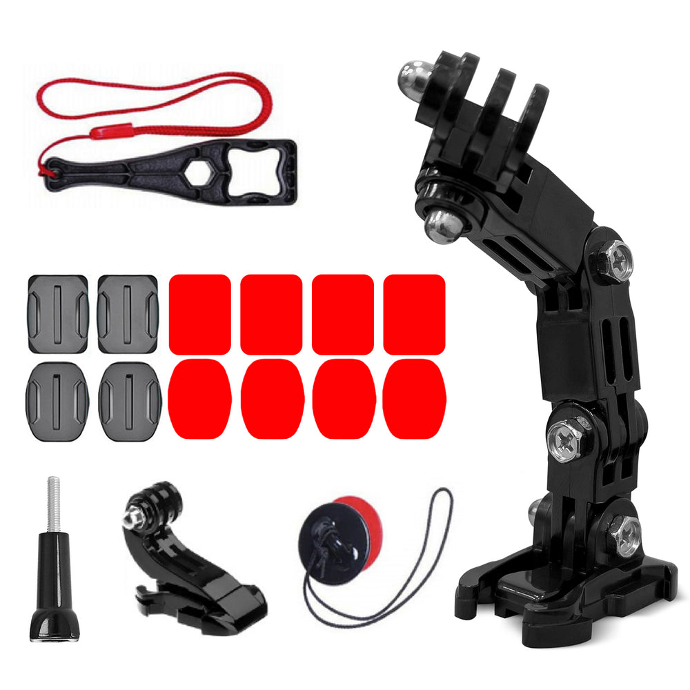 GoPro-sæt med tilbehør til hjelmmontering til GoPro, DJI, Insta360, SJCam, Eken sportskameraer (GoPro Cycling Helmet Chin Holder)
