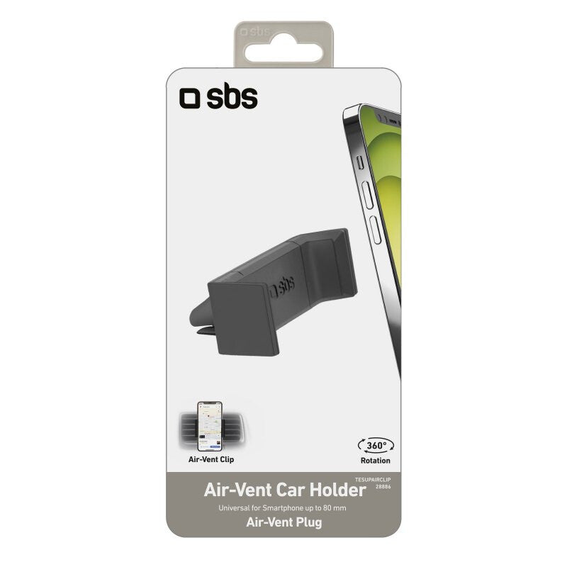 SBS TESUPAIRCLIP holder Passiv holder Mobiltelefon/Smartphone Sort