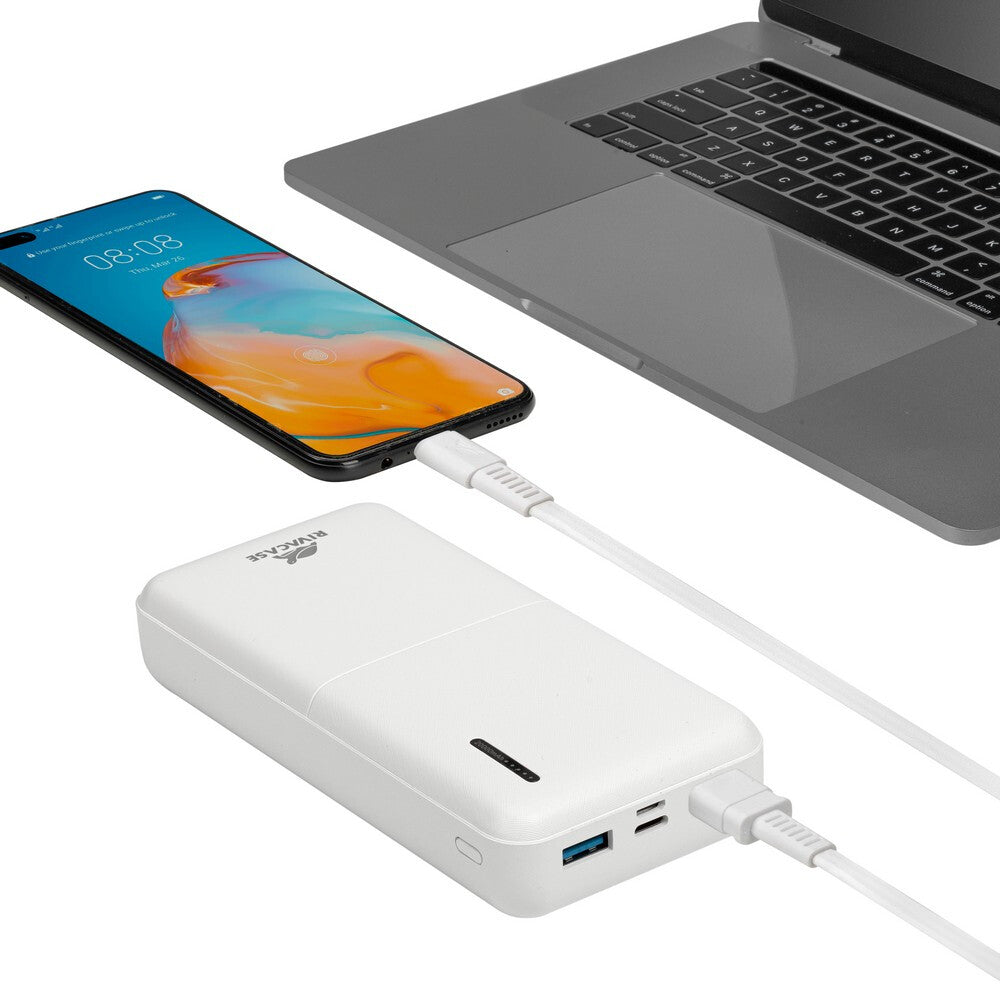 Rivacase VA2572 Lithium polymer (LiPo) 20000 mAh Hvid