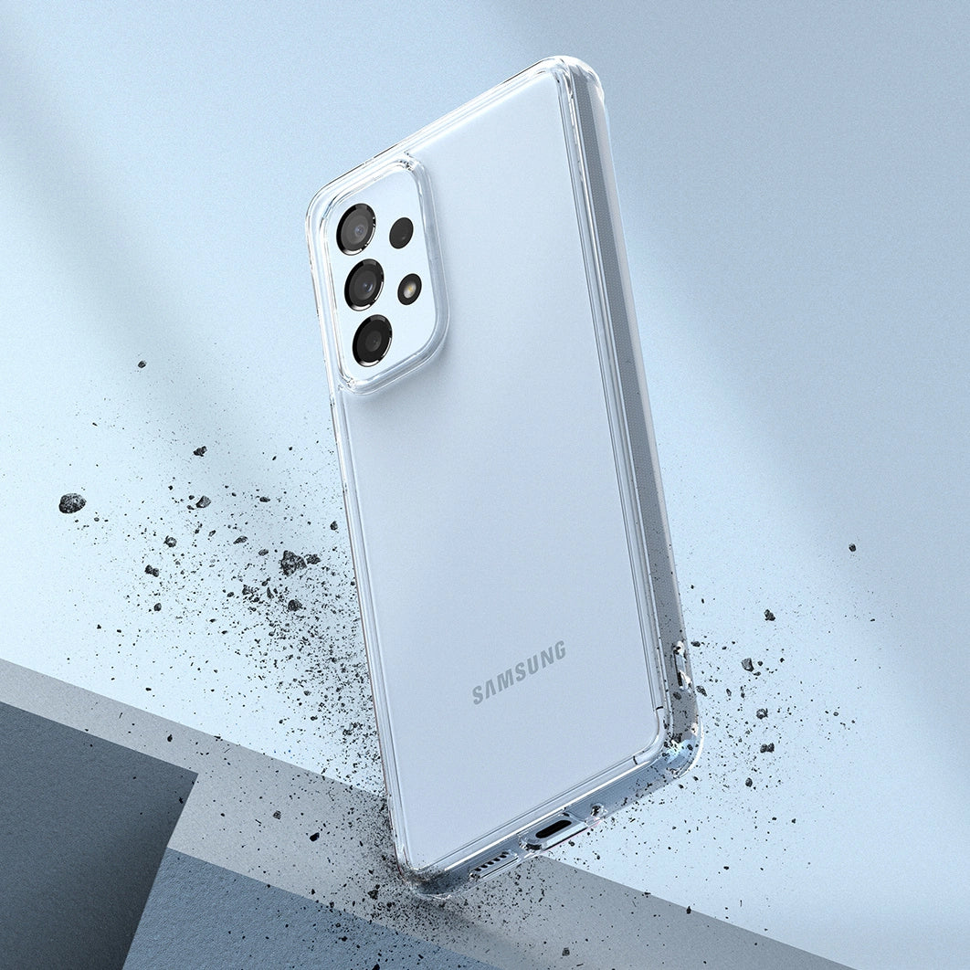 Ringke Fusion tpu-kasse med ramme til Samsung galaxy a73 gennemsigtig