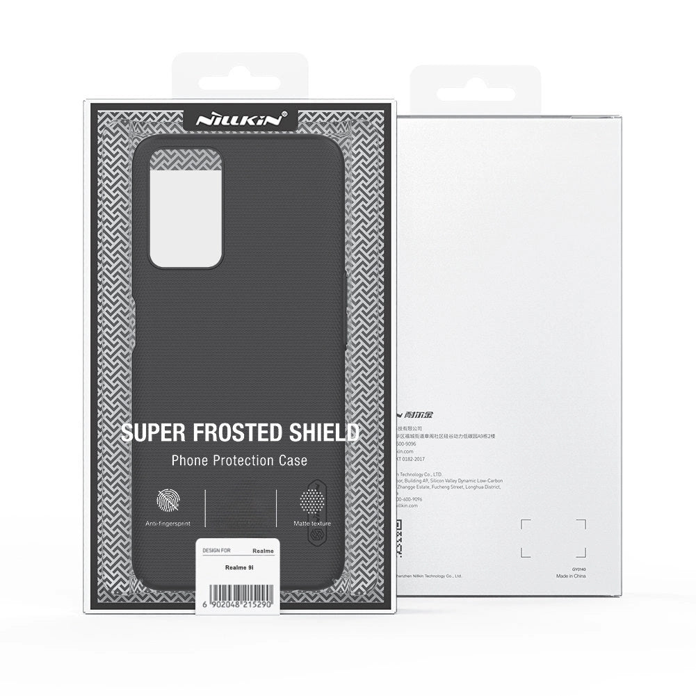 Nillkin Super Frosted Shield forstærket forside til Realme 9i sort