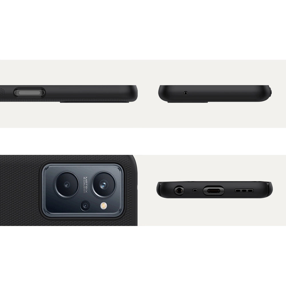 Nillkin Super Frosted Shield forstærket forside til Realme 9i sort