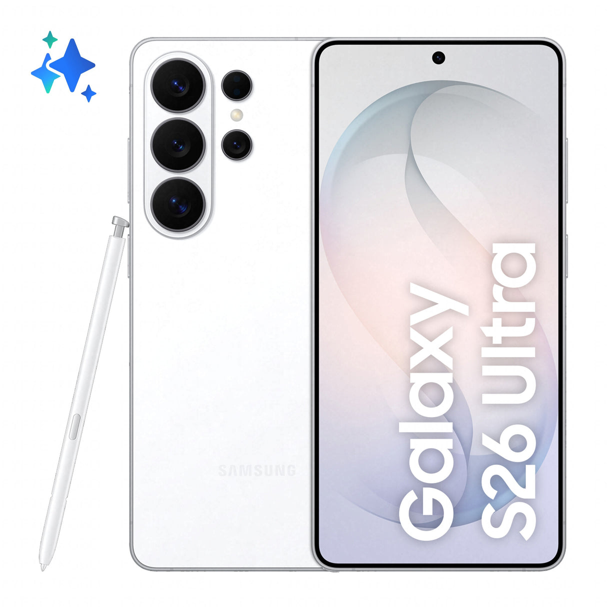 Samsung Galaxy S26 Ultra 17,5 cm (6.9") Dual SIM Android 16.0 5G USB Type-C 12 GB 256 GB 5000 mAh Hvid