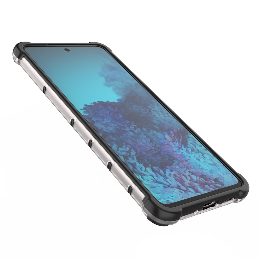 Honeycomb case pansret cover med en gel ramme til Samsung Galaxy A73 gennemsigtig