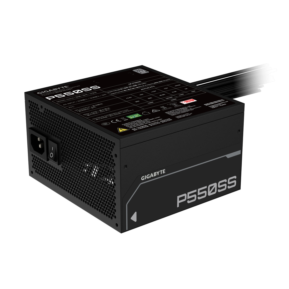 GIGABYTE P550SS enhed til strømforsyning 550 W 20+4 pin ATX ATX Sort
