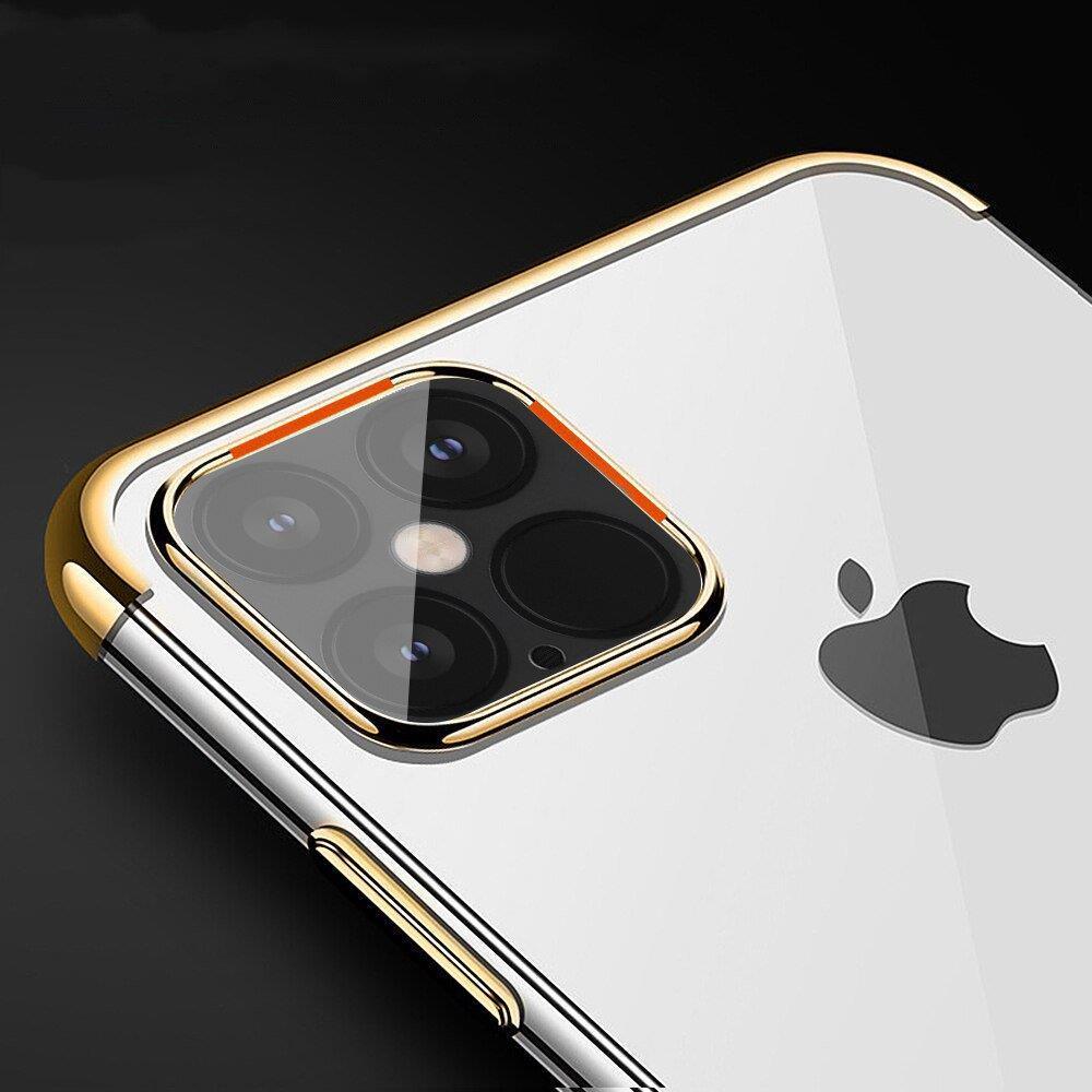 Clear Color TPU gel cover med metalramme til Samsung Galaxy S22 + (S22 Plus) rød