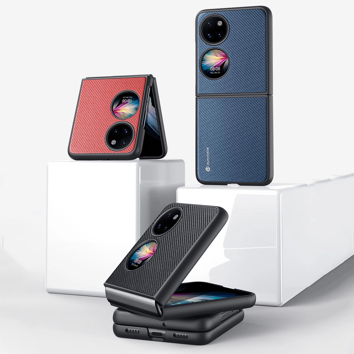 Dux Ducis Fino case is made of nylon material Huawei P50 Pocket blue