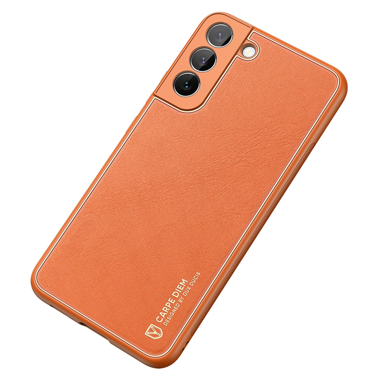 Dux Ducis Yolo elegant cover made of ecological leather for Samsung Galaxy S22 + (S22 Plus) orange