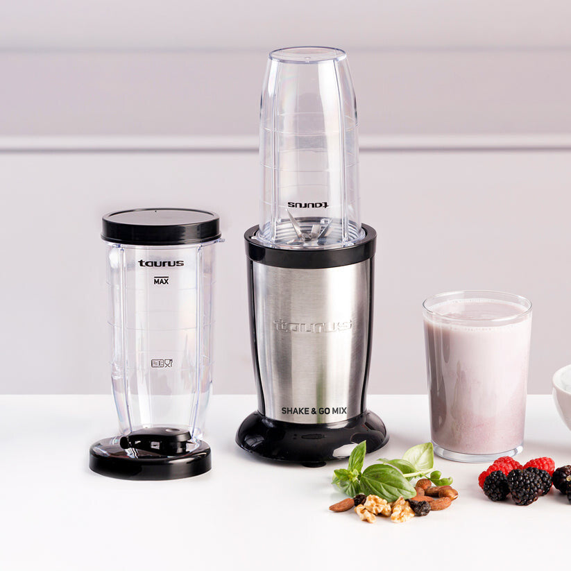 Taurus SHAKE & GO MIX 0,5 L Bordplade blender 1000 W Rustfrit stål, Sort