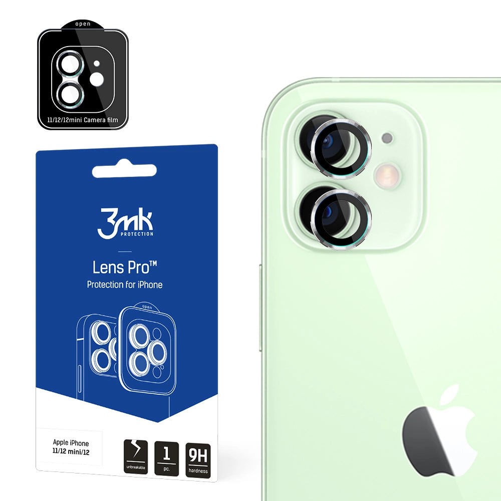3MK Lens Protection Pro iPhone 11/12/12 Mini Kamera objektivbeskyttelse med monteringsramme 1 pc.