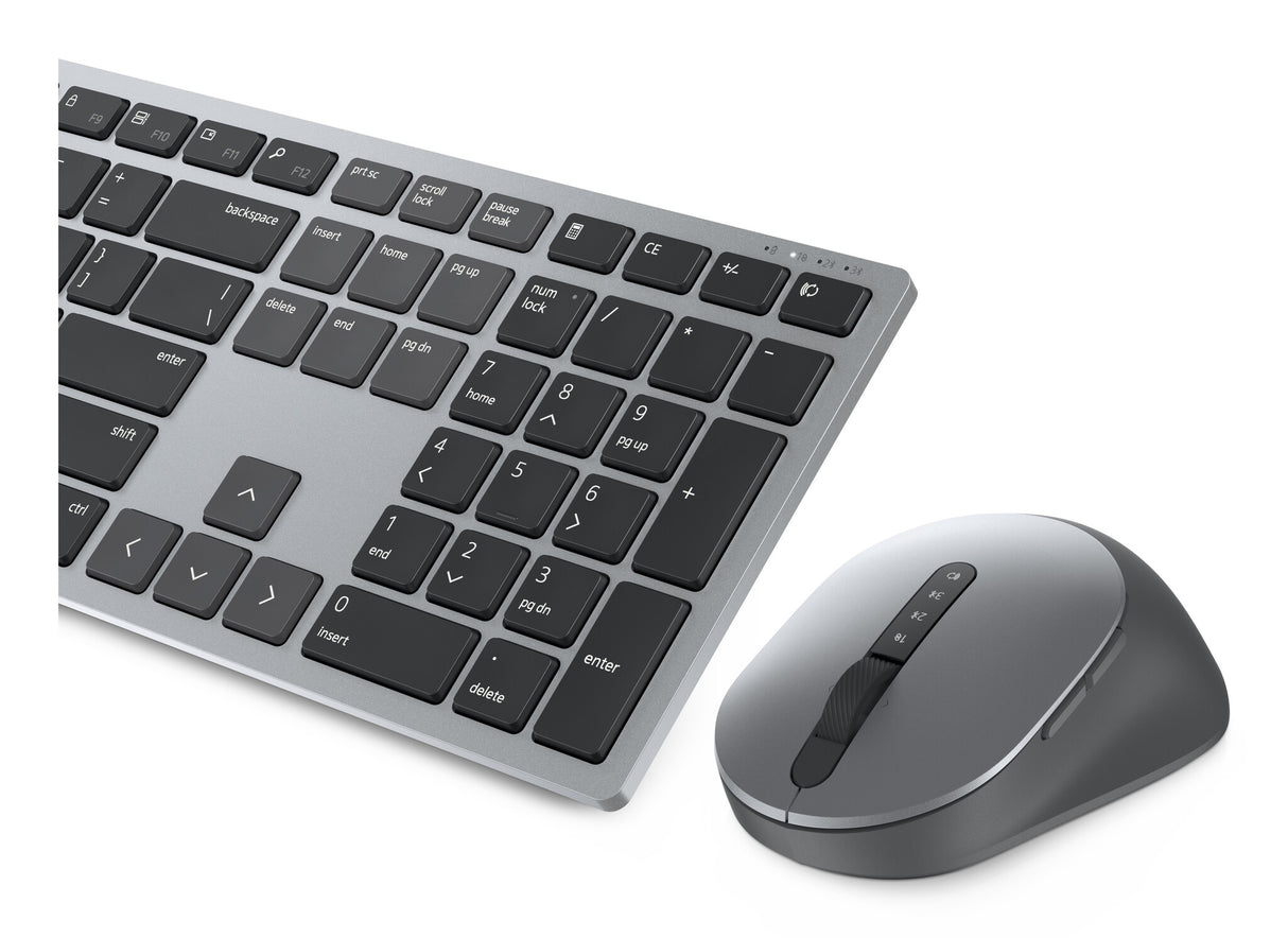 DELL KM7321W tastatur Mus inkluderet Kontor RF trådløs + Bluetooth QWERTY Russisk Grå, Titanium