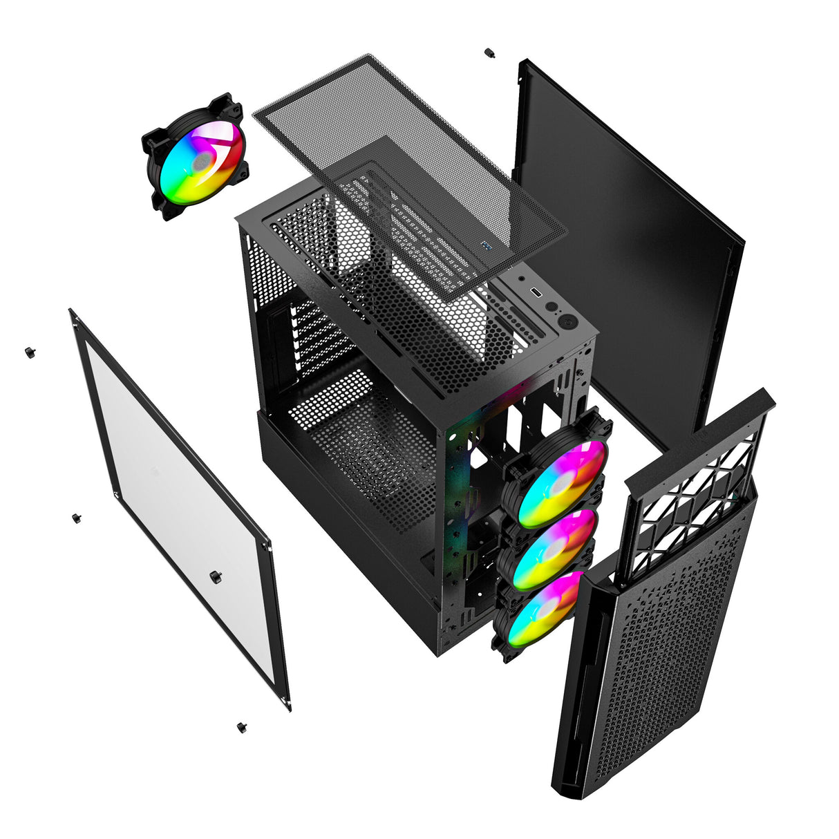 Gembird Fornax 400X Midi Tower Sort