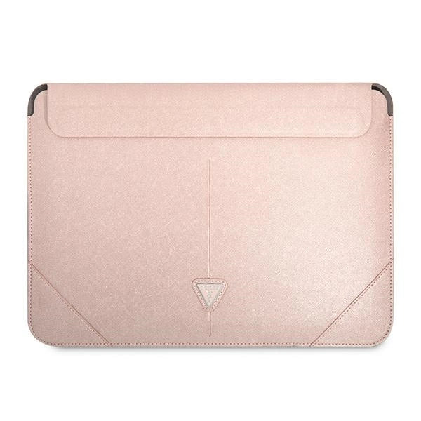 Guess Saffiano Triangle Logo-kasse til en 14" bærbar computer - pink