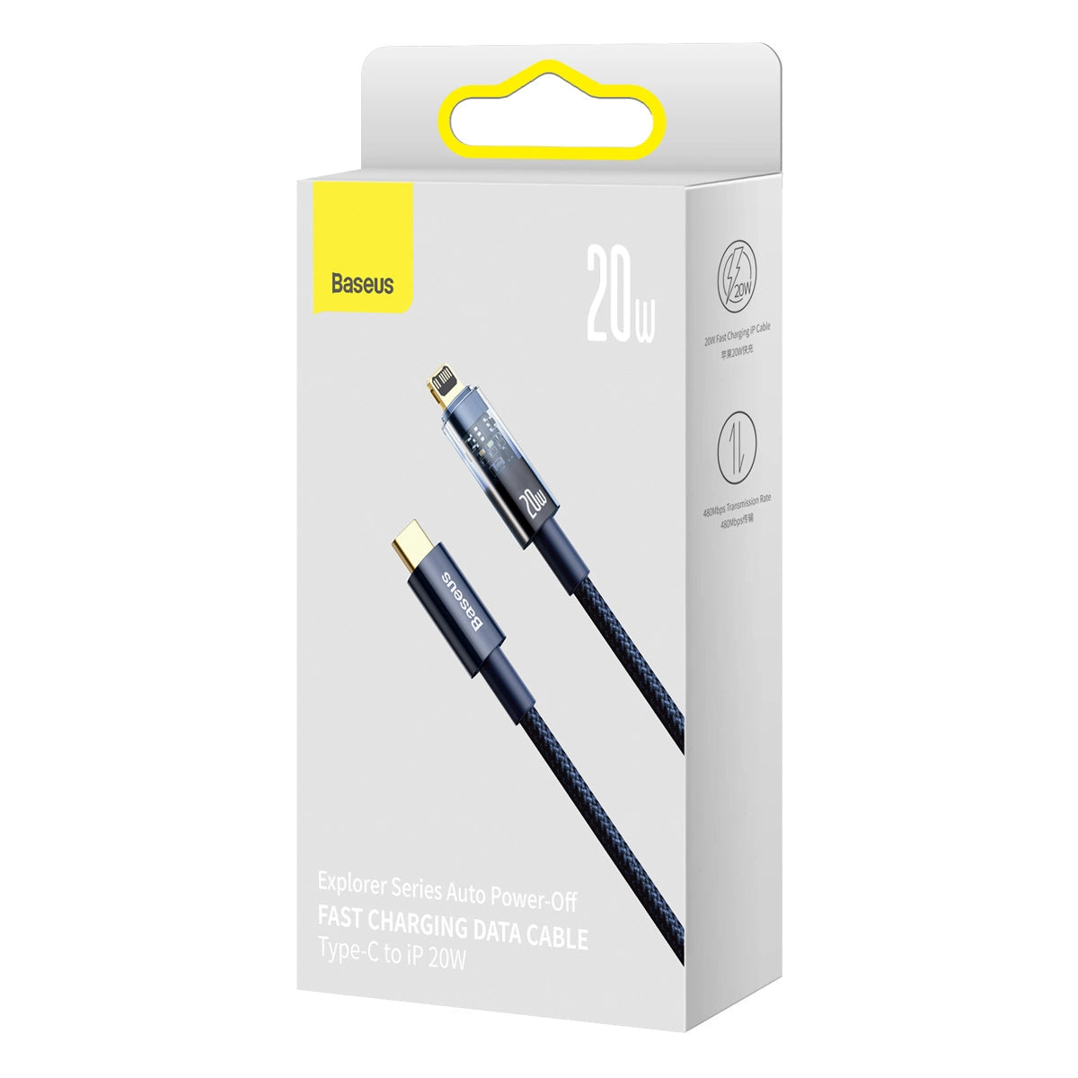 Baseus CATS000003 Lightning - USB-C kabel 20W 480Mb/s 1m - blå