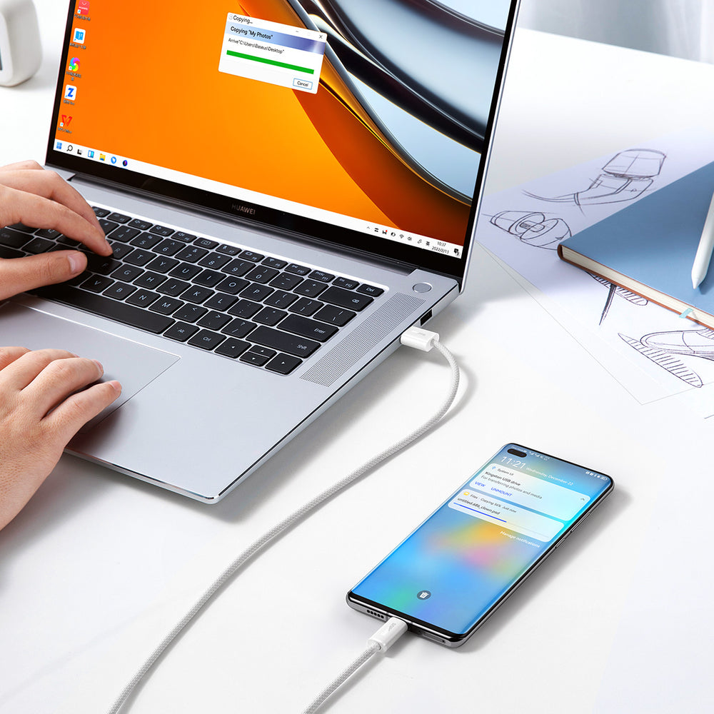 Baseus Dynamic Series USB - USB Type C cable 100W 2m white (CALD000702)