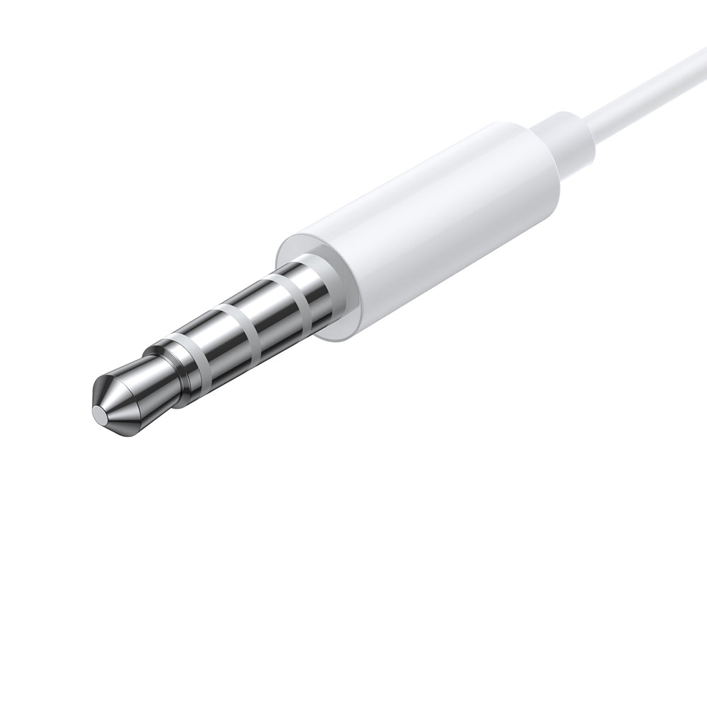 Baseus Encok H17 3,5 mm minijack-hovedtelefoner med ledning, hvide (NGCR020002)